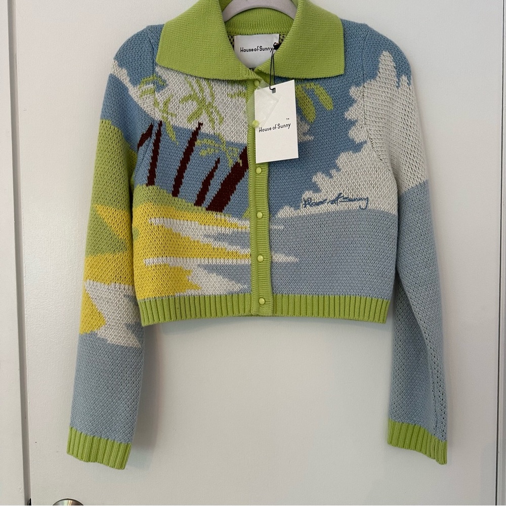 House of sunny palm tree cardigan